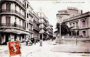 ORAN - RUE EL- MOUNGAR - VUE DU LYCEE